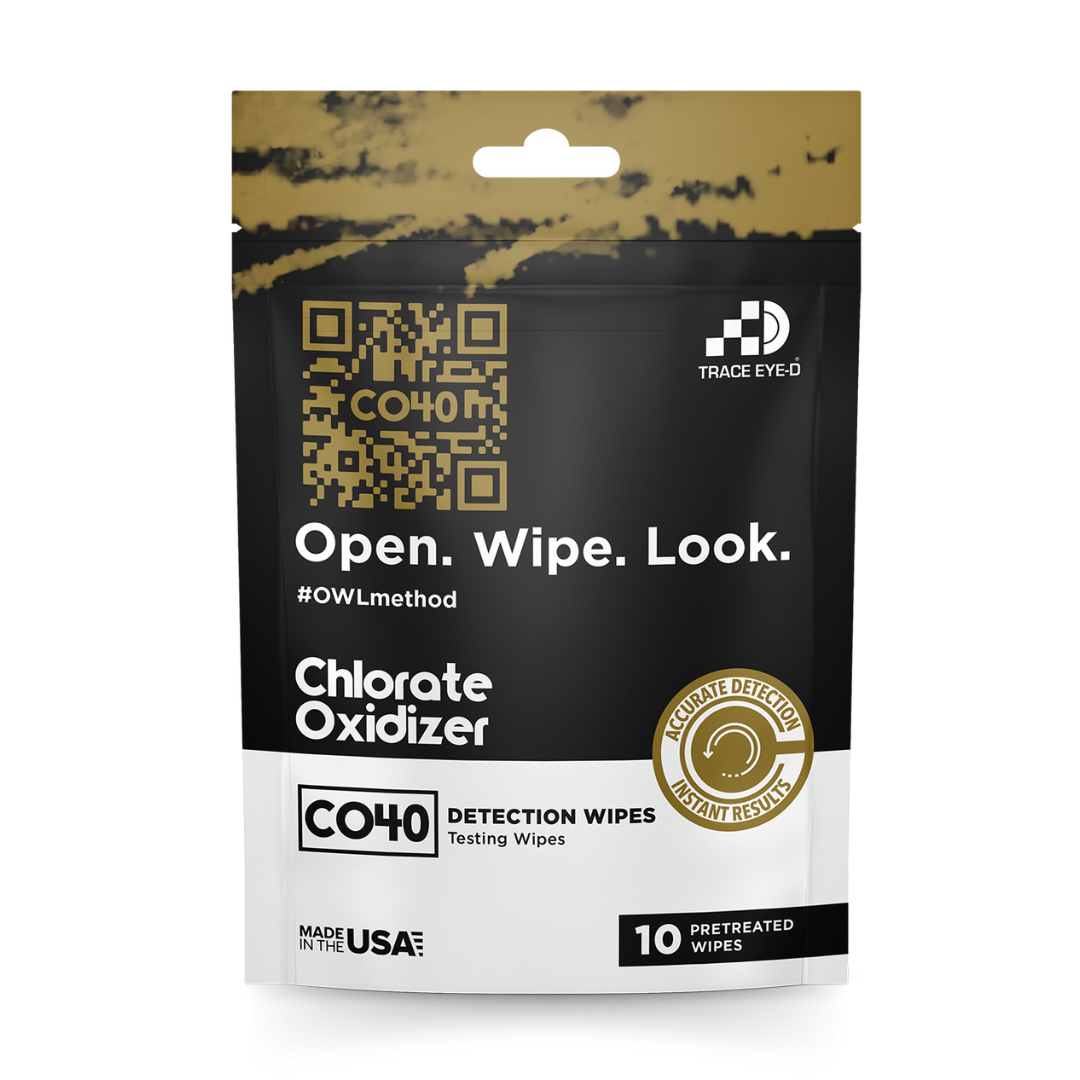 CO40 Chlorate Oxidizer Detection Wipes - 10ct bag