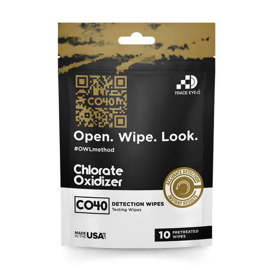 CO40 Chlorate Oxidizer Detection Wipes - 10ct bag