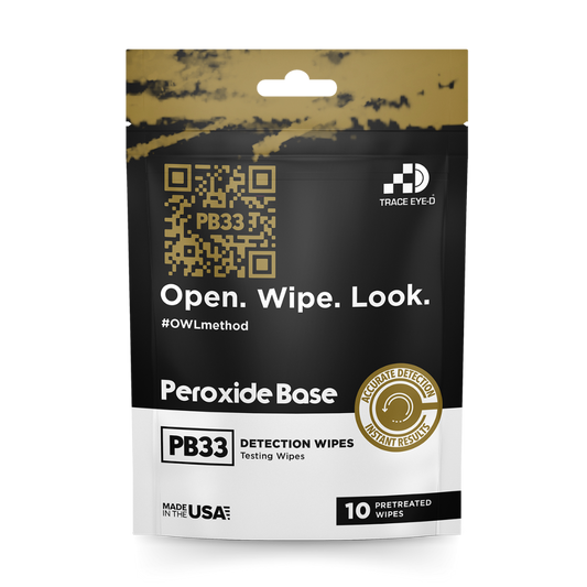 PB33 Peroxide-Based Explosive Detection Wipes - 10ct bag