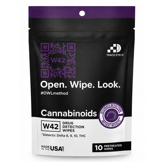 W42 Cannabinoid Detection Safety Wipes - 10ct Bag