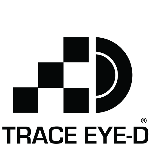 TRACE EYE-D logo with black text on a white background